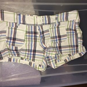 Hollister Plaid Shorty Shorts